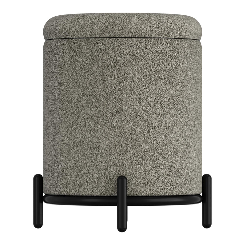 !nspire Castor 402-883WGY Storage Ottoman - Warm Grey Boucle IMAGE 5