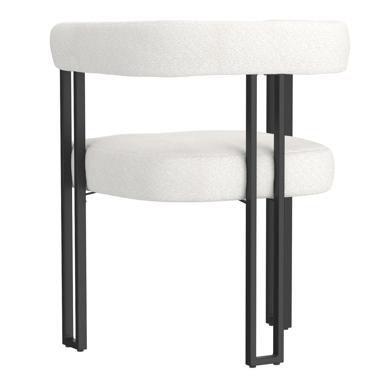 !nspire Scarlet 202-108IV Dining Chair - Ivory Boucle and Black IMAGE 3