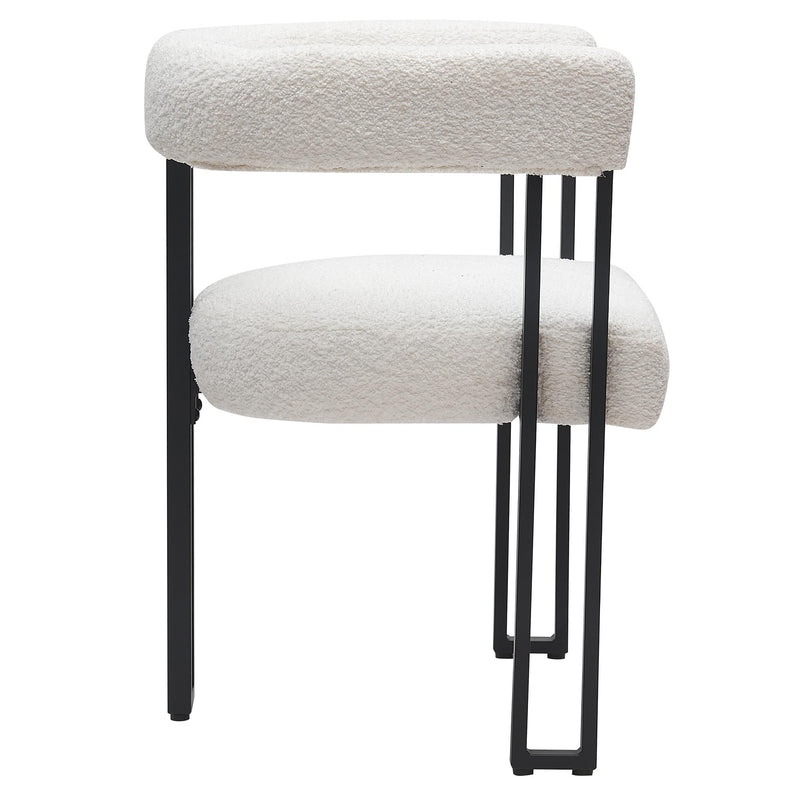 !nspire Scarlet 202-108IV Dining Chair - Ivory Boucle and Black IMAGE 4