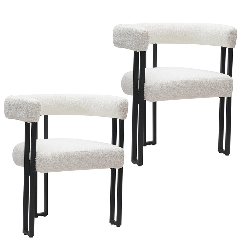 !nspire Scarlet 202-108IV Dining Chair - Ivory Boucle and Black IMAGE 7