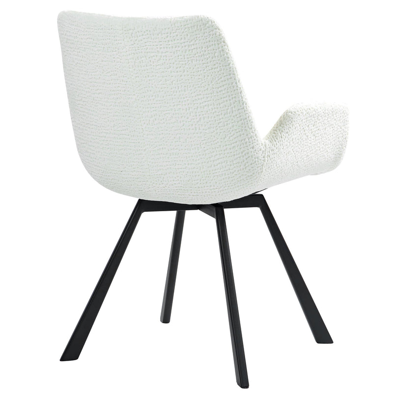 !nspire Signy 202-144IV Swivel Dining Chair - Ivory and Black IMAGE 3