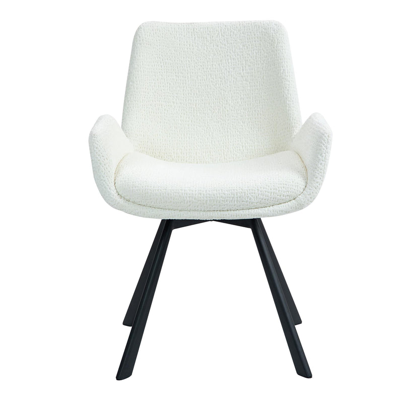 !nspire Signy 202-144IV Swivel Dining Chair - Ivory and Black IMAGE 5