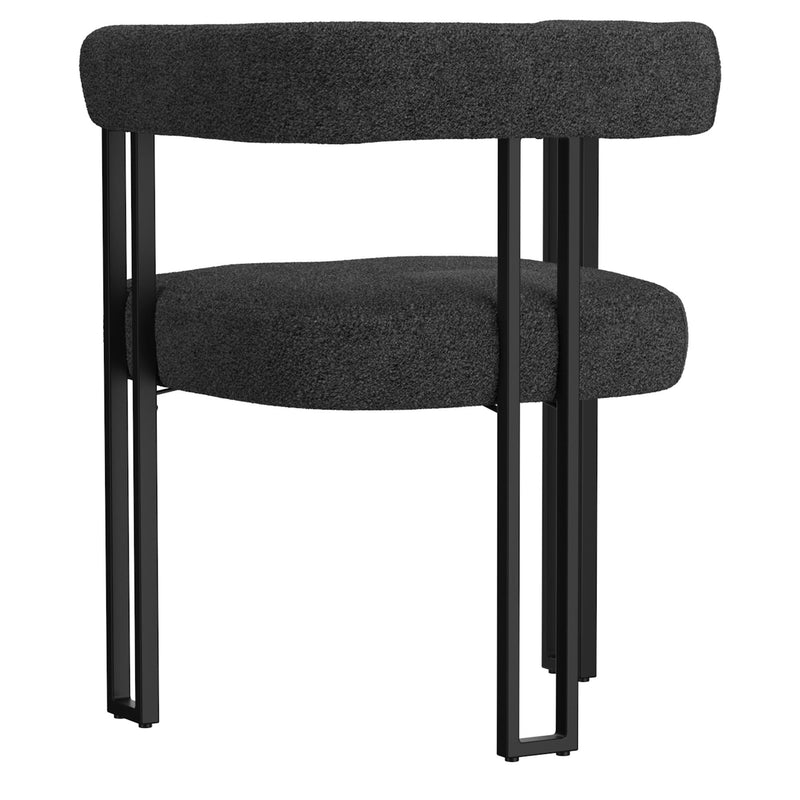 !nspire Scarlet 202-108CH Dining Chair - Charcoal Boucle and Black IMAGE 3