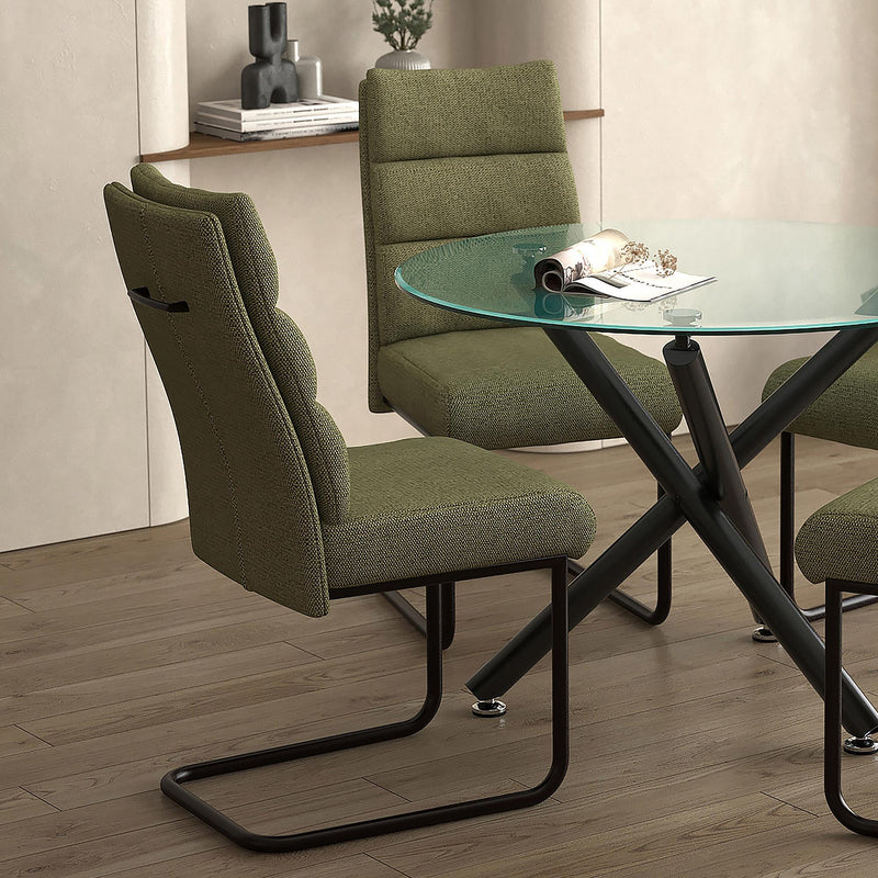 Worldwide Home Furnishings Brodi 202-138SG Dining Chair - Sage and Black IMAGE 2