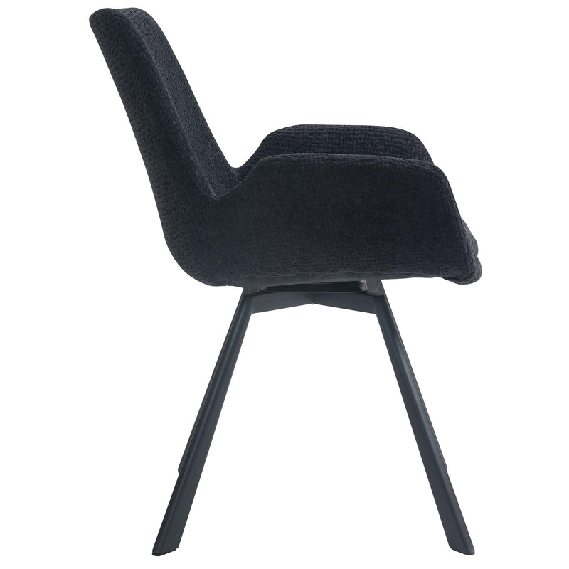 !nspire Signy 202-144BK Swivel Dining Chair - Black IMAGE 4