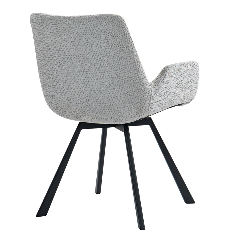 !nspire Signy 202-144LG Swivel Dining Chair - Light Grey and Black IMAGE 3