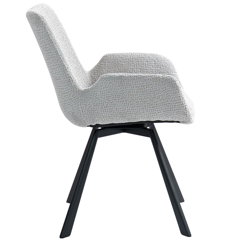 !nspire Signy 202-144LG Swivel Dining Chair - Light Grey and Black IMAGE 4