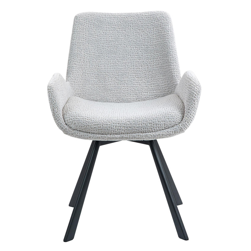 !nspire Signy 202-144LG Swivel Dining Chair - Light Grey and Black IMAGE 5