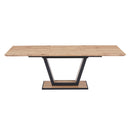 !nspire Forna 201-161NAT Dining Table w/Extension - Natural and Black IMAGE 5