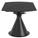 !nspire Calisto 201-110BK Round Pedestal Dining Table w/Extension - Black IMAGE 4