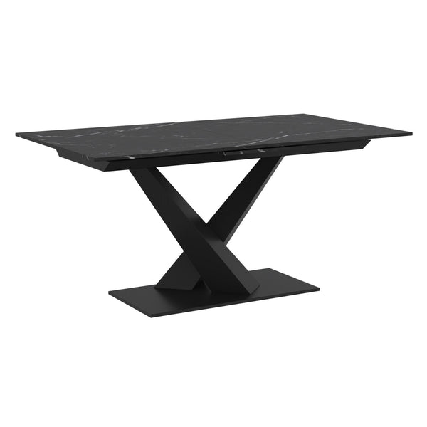 !nspire Julius 201-111BK Dining Table w/Extension - Black IMAGE 1