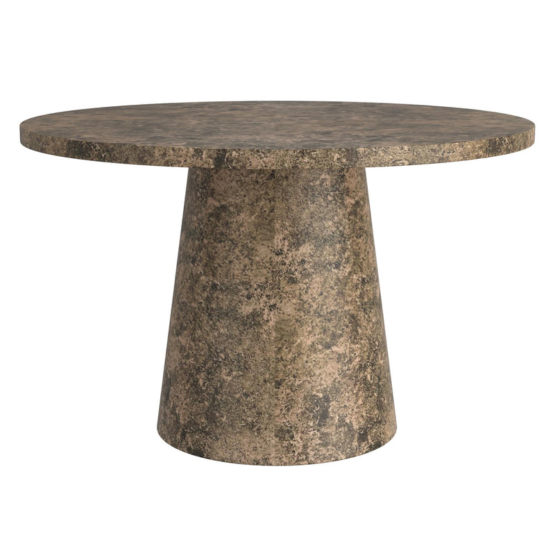 Worldwide Home Furnishings Godiva 201-142GY Round Pedestal Table - Grey Stone IMAGE 1