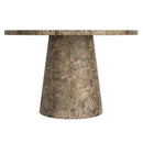 Worldwide Home Furnishings Godiva 201-142GY Round Pedestal Table - Grey Stone IMAGE 4