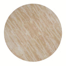 Worldwide Home Furnishings Godiva 201-142IV Round Pedestal Table - Ivory Stone IMAGE 5