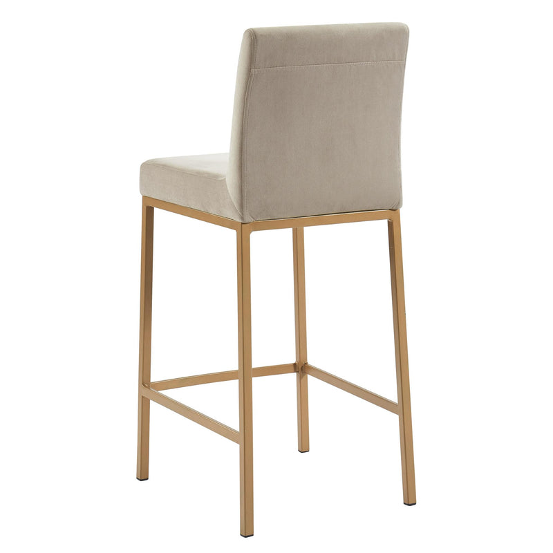 !nspire Diego 203-101BEG_GL 26" Counter Stool - Beige and Aged Gold IMAGE 3