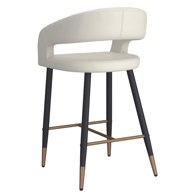 !nspire Crimson 203-096BEG 26" Counter Stool - Beige and Black IMAGE 2