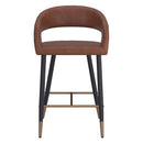 !nspire Crimson 203-096SD 26" Counter Stool - Saddle and Black IMAGE 5