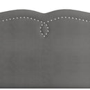 Worldwide Home Furnishings Aurora 151-585D_Q-GY 54"/60" Adj. Headboard with Bench - Grey and Black IMAGE 5