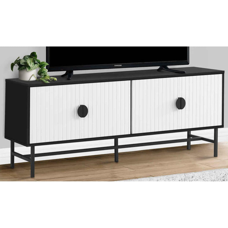  Monarch I 2732 TV Stand - Black/White IMAGE 1