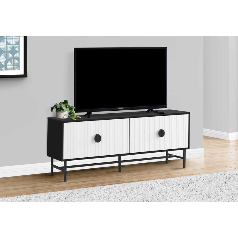  Monarch I 2732 TV Stand - Black/White IMAGE 3