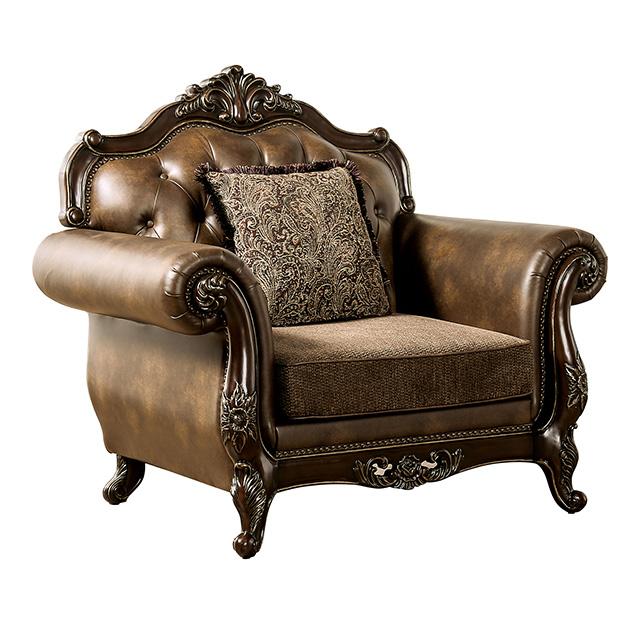 Furniture of America Ensenada Stationary Fabric Chair FM65003BR-CH IMAGE 3