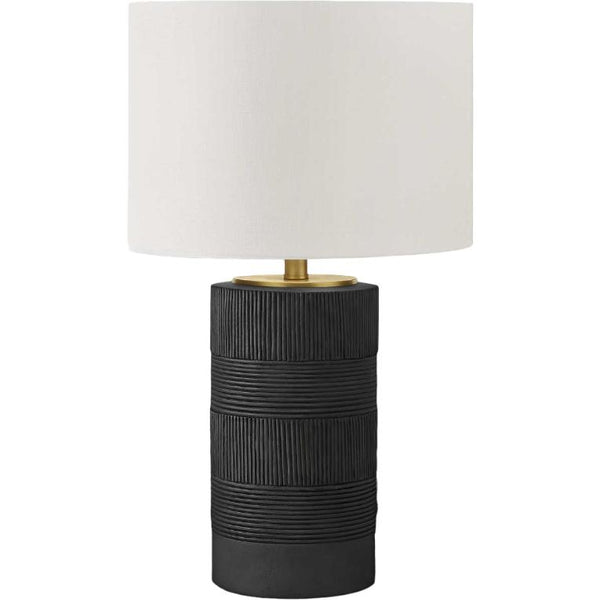  Monarch I 9619 Table Lamp - Black Resin / Ivory Shade IMAGE 1