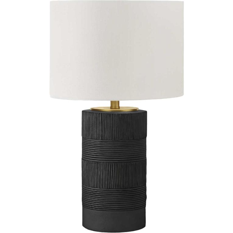 Monarch I 9619 Table Lamp - Black Resin / Ivory Shade IMAGE 1