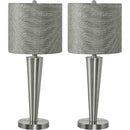  Monarch I 9642 Table Lamp - Nickel Metal / Grey USB IMAGE 1