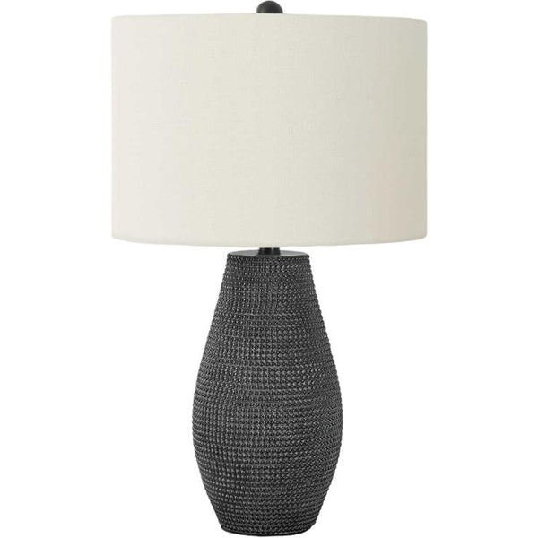  Monarch I 9655 Table Lamp - Black Resin / Ivory Shade IMAGE 1