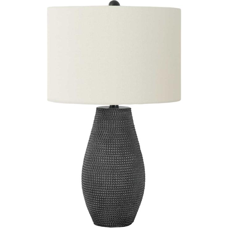  Monarch I 9655 Table Lamp - Black Resin / Ivory Shade IMAGE 1