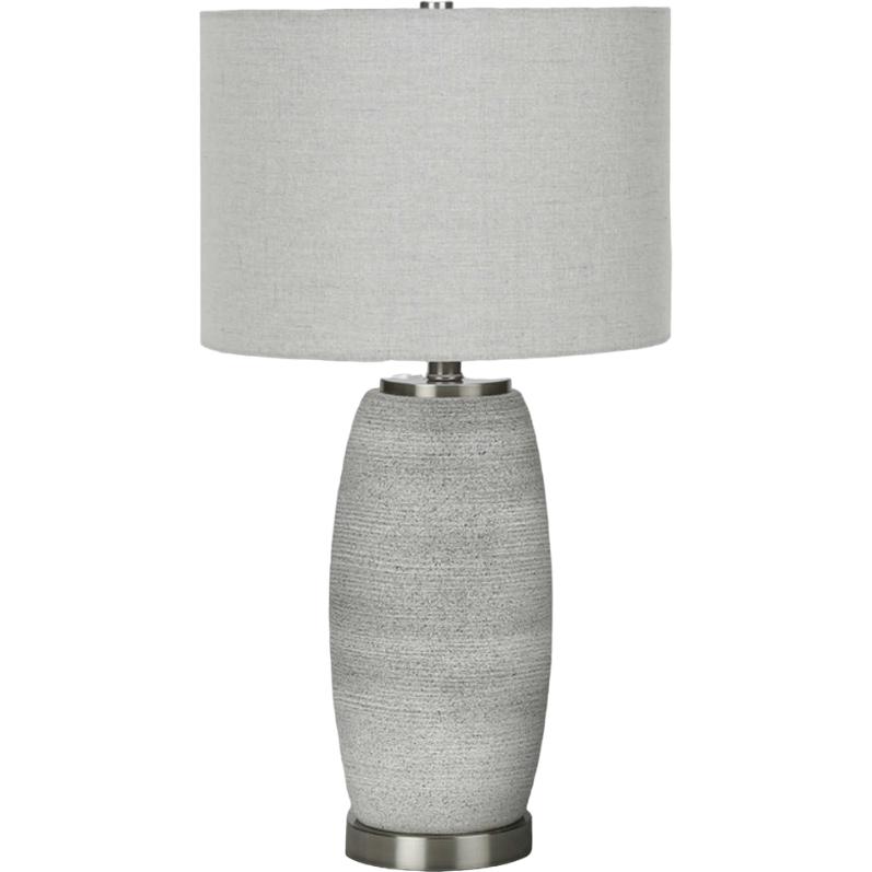  Monarch I 9711 Table Lamp - Grey Cermic / Grey Shade IMAGE 1