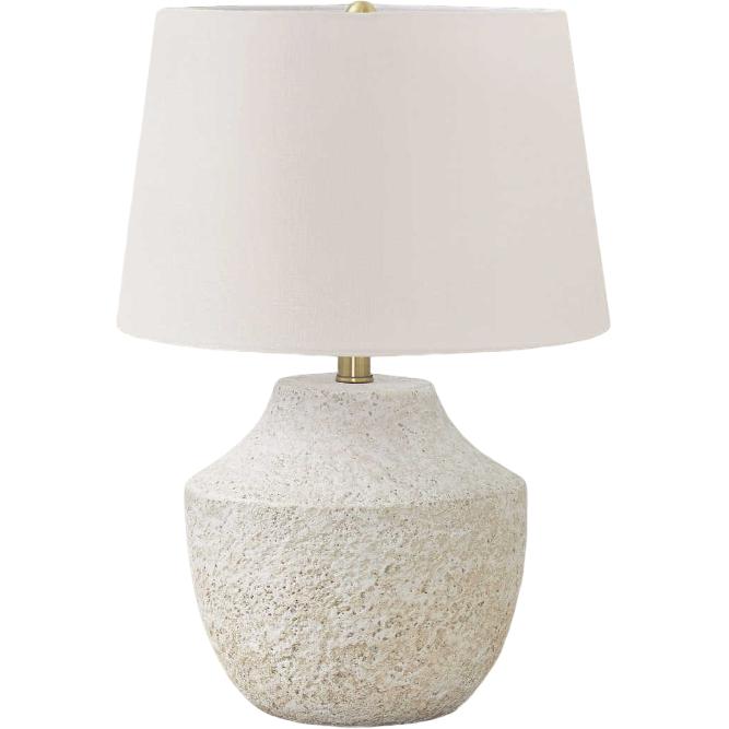  Monarch I 9729 Table Lamp - Cream Concrete / Ivory Shade IMAGE 1