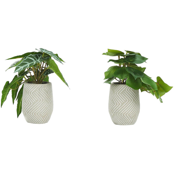  Monarch I 9582 Artificial Plants Indoor 2pcs Alocasia IMAGE 1