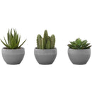 Monarch I 9587 Artificial Plants Indoor 3pcs Succulent IMAGE 1