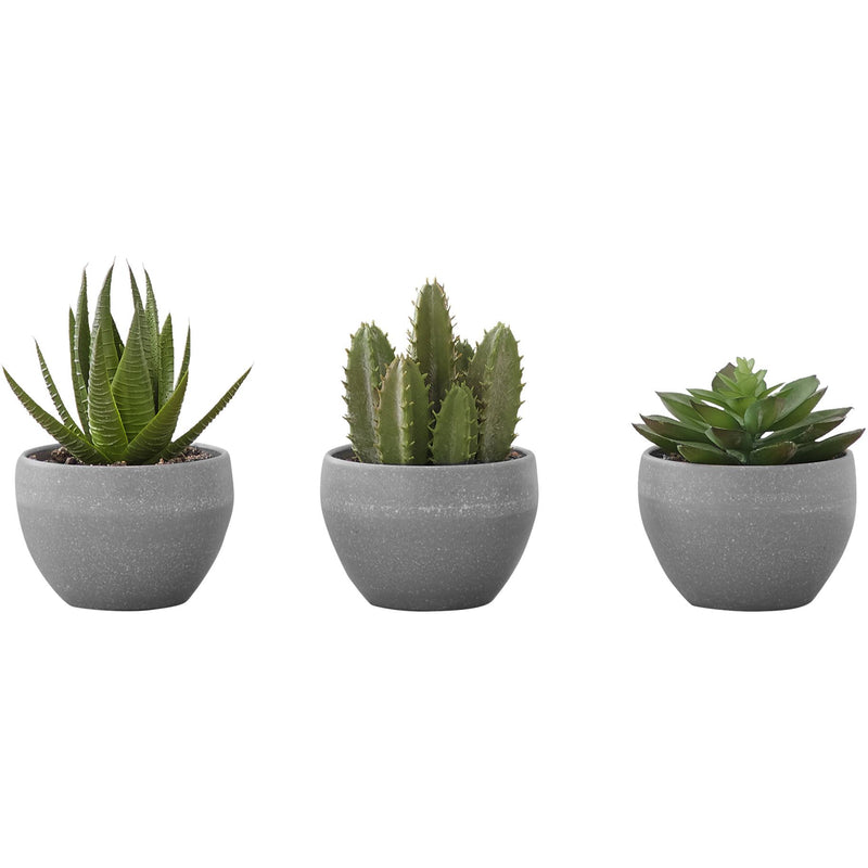  Monarch I 9587 Artificial Plants Indoor 3pcs Succulent IMAGE 1