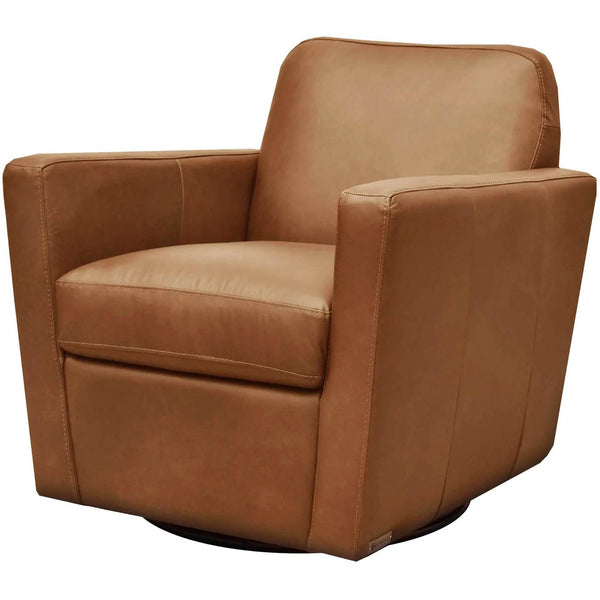 LH Imports Cooper Swivel Leather Chair DAV011-COG IMAGE 1