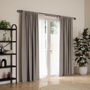 Umbra Midnight Black-Out Curtain Rod for Window, Works with All Room-Darkening Panels, Adjustable 42" to 120", Black 63528