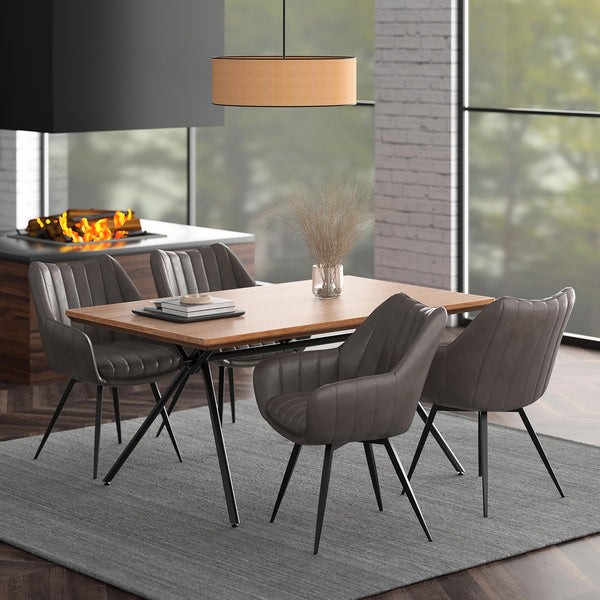 Worldwide Home Furnishings Bronx/Talon 5 pc Dinette 207-267NAT_139CH IMAGE 1