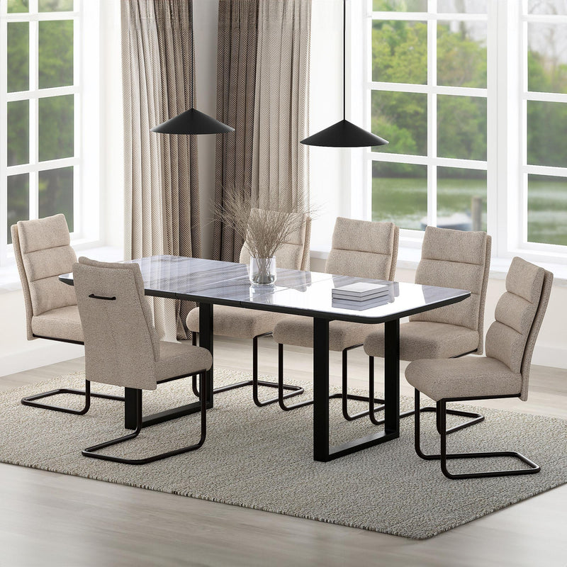 Worldwide Home Furnishings Gavin/Brodi 7 pc Dinette 207-360BK_138BEG IMAGE 1