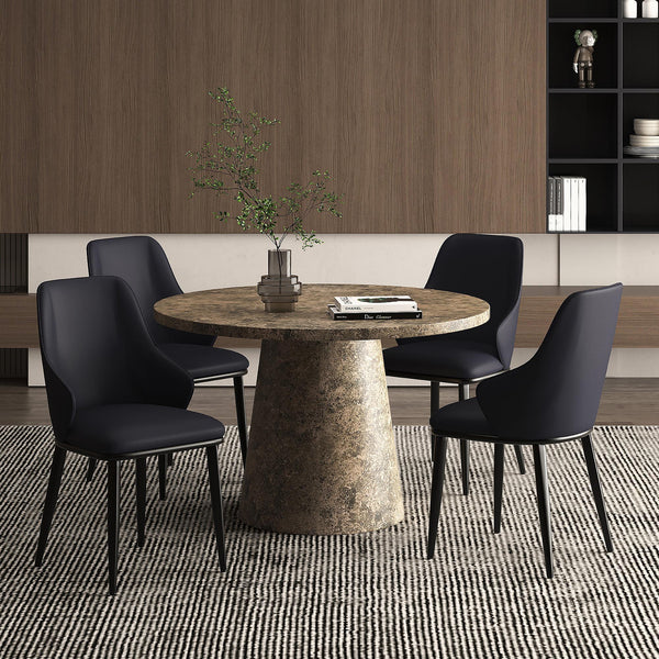 Worldwide Home Furnishings Godiva/Kash 7 pc Dinette 207-142GY_084BLK IMAGE 1