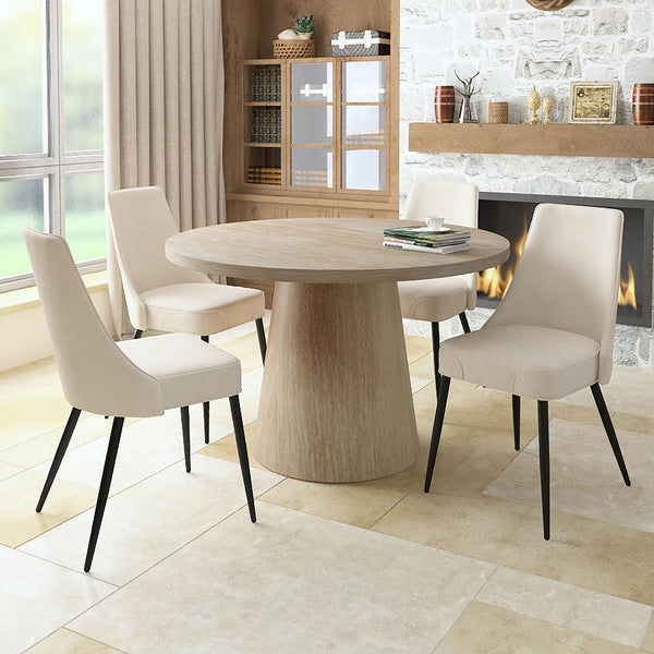 Worldwide Home Furnishings Godiva/Koda 7 pc Dinette 207-142IV_158BEG IMAGE 1