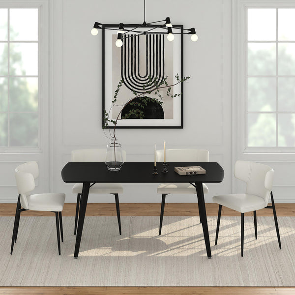 Worldwide Home Furnishings Leon/Olis 5 pc Dinette 207-893BLK_085PUBG IMAGE 1