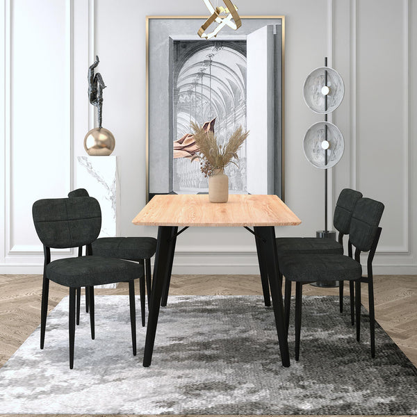 Worldwide Home Furnishings Leon/Zeke 5 pc Dinette 207-893NAT_090CH IMAGE 1