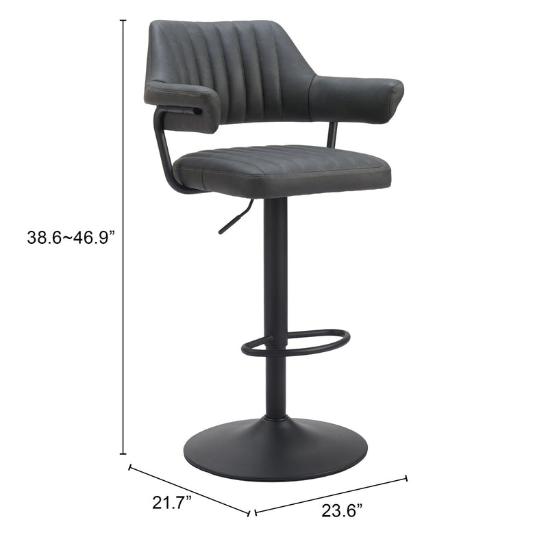  Zuo Erret 110305 Barstool - Grey IMAGE 8