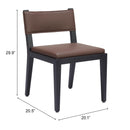  Zuo Roxas 109979 Dining Chair - Brown IMAGE 8