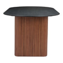  Zuo Lassig 110300 Dining Table - Black & Walnut IMAGE 2