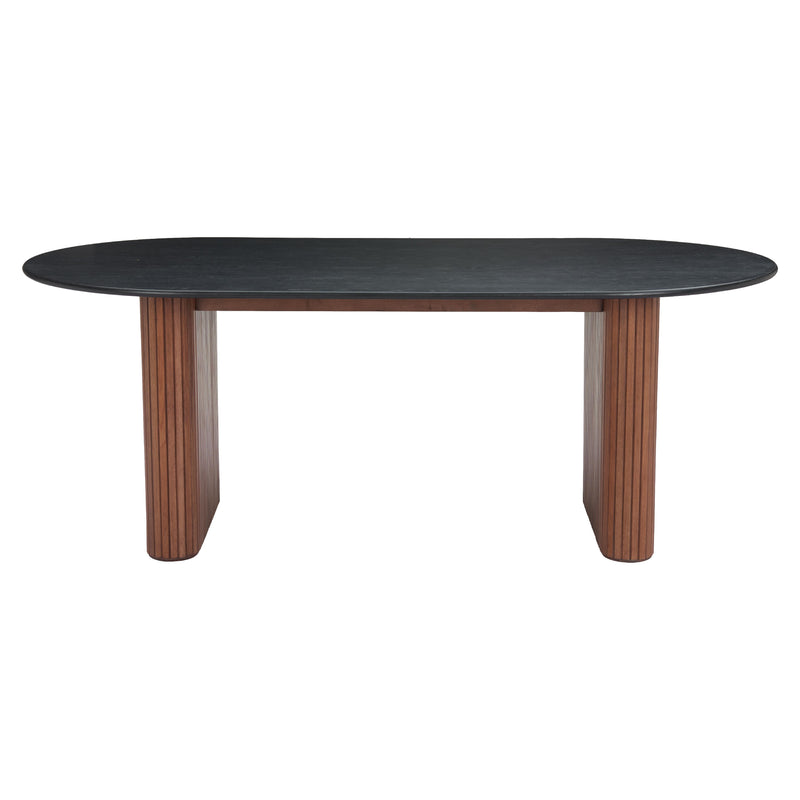  Zuo Lassig 110300 Dining Table - Black & Walnut IMAGE 3
