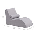  Zuo Luanda 704152 Lounge Chair - Grey IMAGE 12