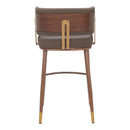  Zuo Brew 110327 Barstool - Brown & Walnut IMAGE 4