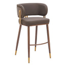  Zuo Brew 110327 Barstool - Brown & Walnut IMAGE 6